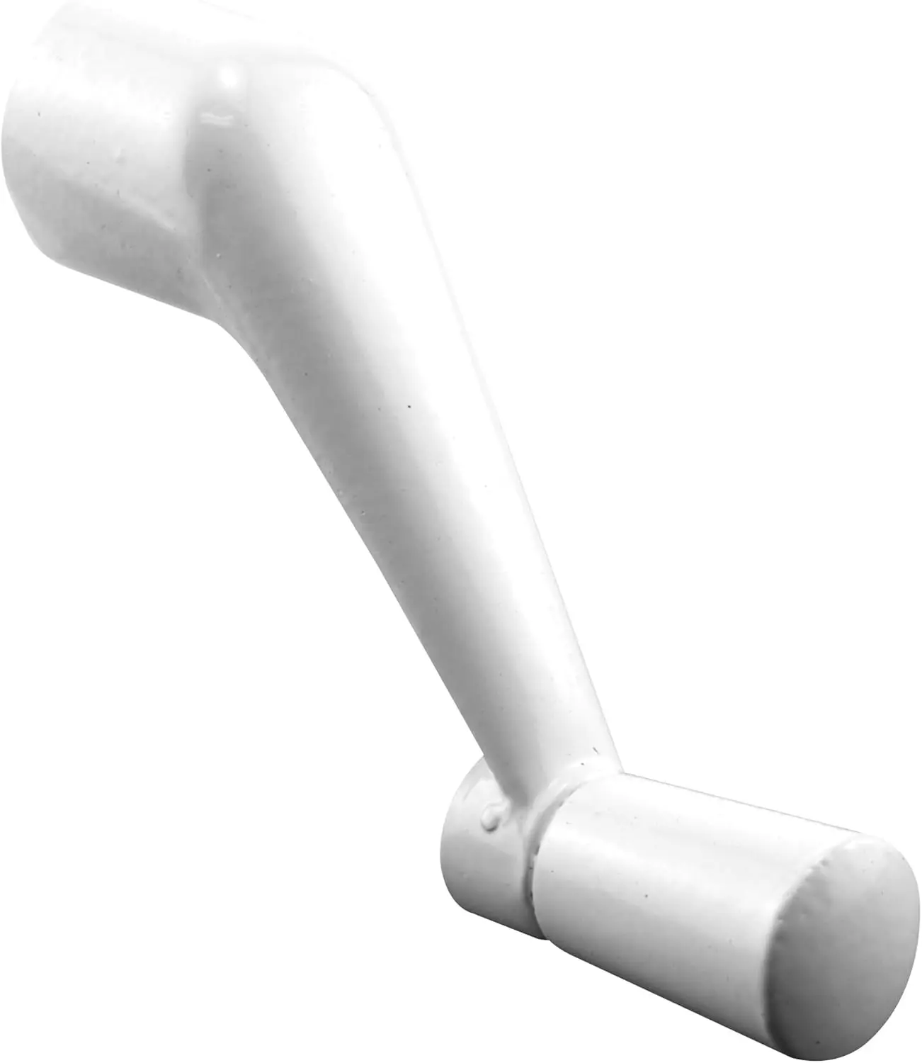 H 3712 Diecast Awning Window Crank Handle, 5/16in Bore/3/8in Spindle, 2-11/16in Reach, Slotted Driver, Included Set Screw, Strong Torque, Easy Operation, White, 1-Pack, Compatible with Most Awning Operators, 5/16 Inch Bore, 3/8 Inch Bore Spindle