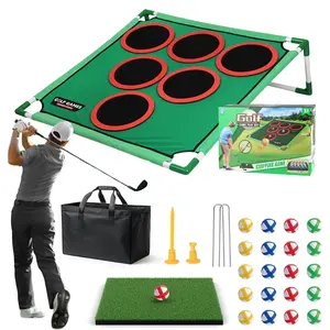 Golf Push Game Set, Backyard Golf Game Set for Adults & Families, Outdoor Lawn Games, Indoor Golf Set for Beach or Party, Golf Ball