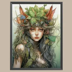 Forest Girl Pattern DIY Diamond Arts Colorful Painting Kit without Frame, DIY 5D Diamond Arts Colorful Painting Kit, Wall Art Decor for Home