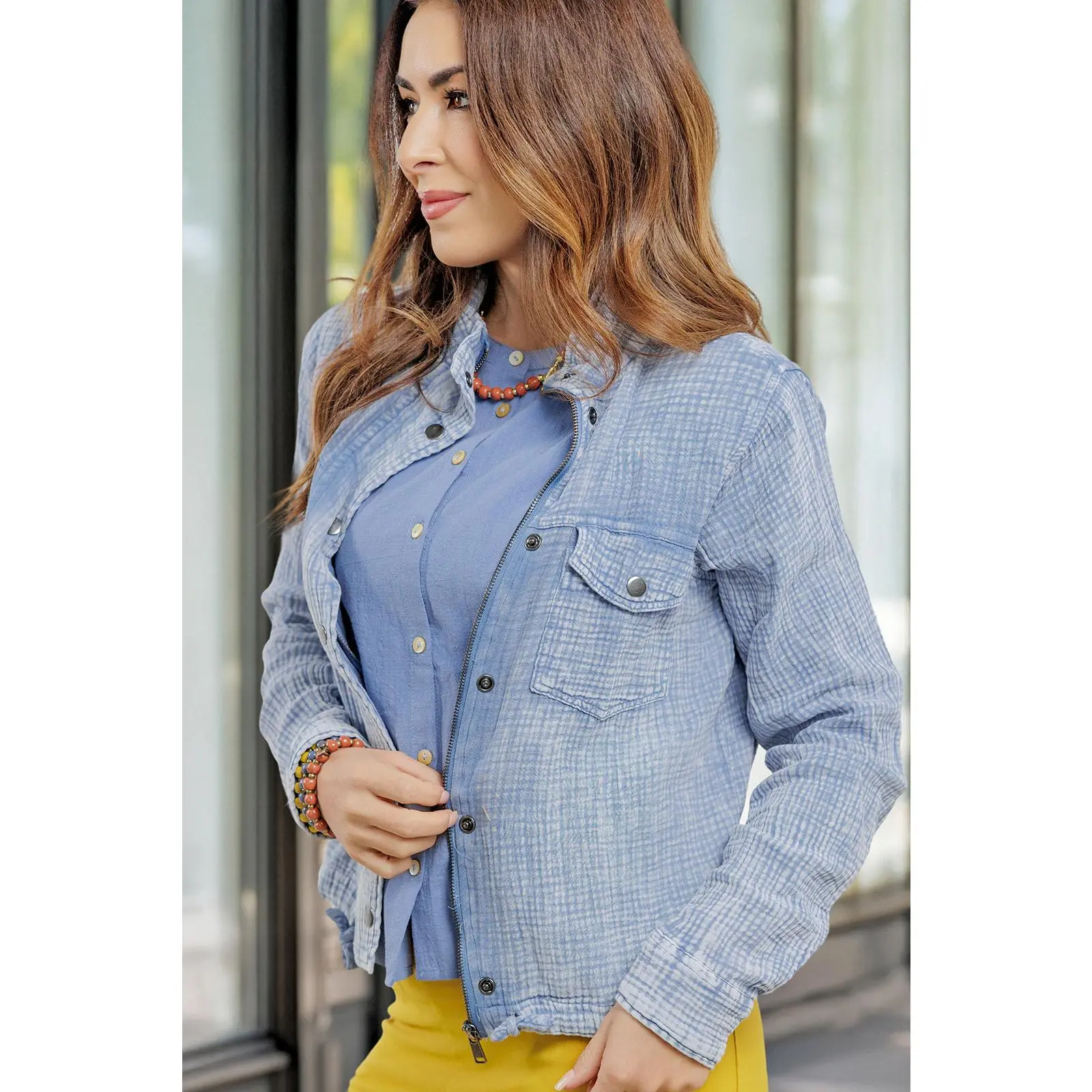 Gauze Chambray Jacket