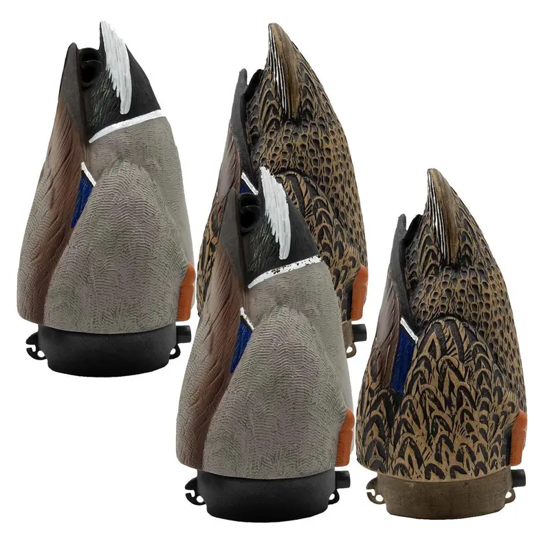 Final Approach LIVE Mallard Duck Butt Floating Decoys, 4 Pack