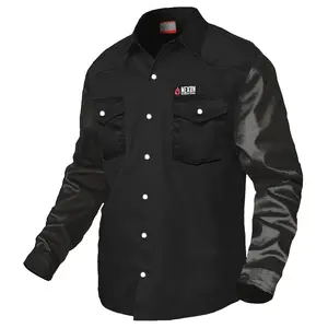 The Johnny Cash Edition Hybrid Leather Sleeves Nexon FR Pearl Snaps Shirt