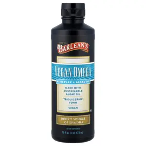 Barlean's Vegan Omega With Flax + Algae Oil, 16 fl oz (473 ml)