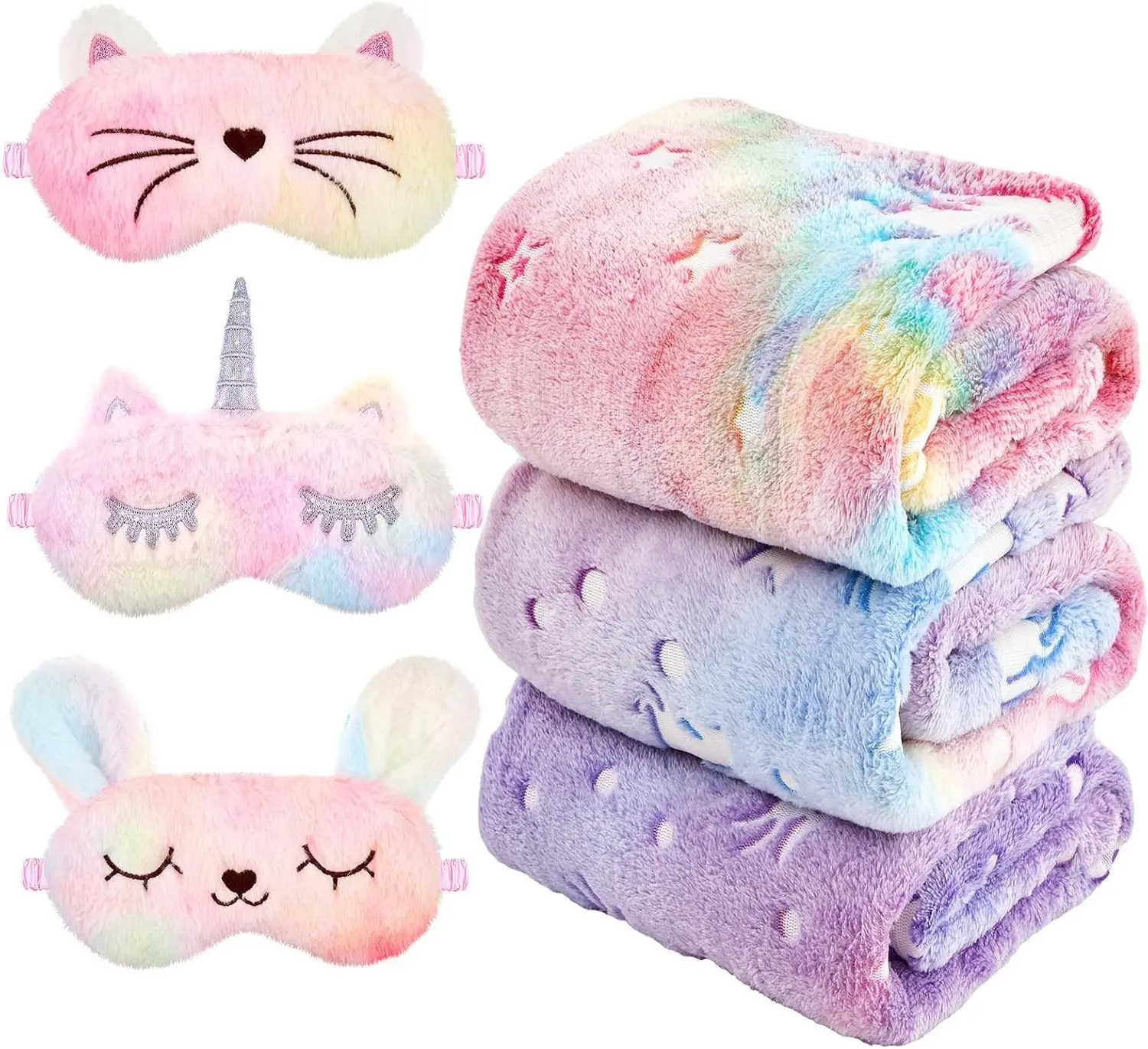 6 Pcs Colorful Classic Sleepover Party Supplies for Girls