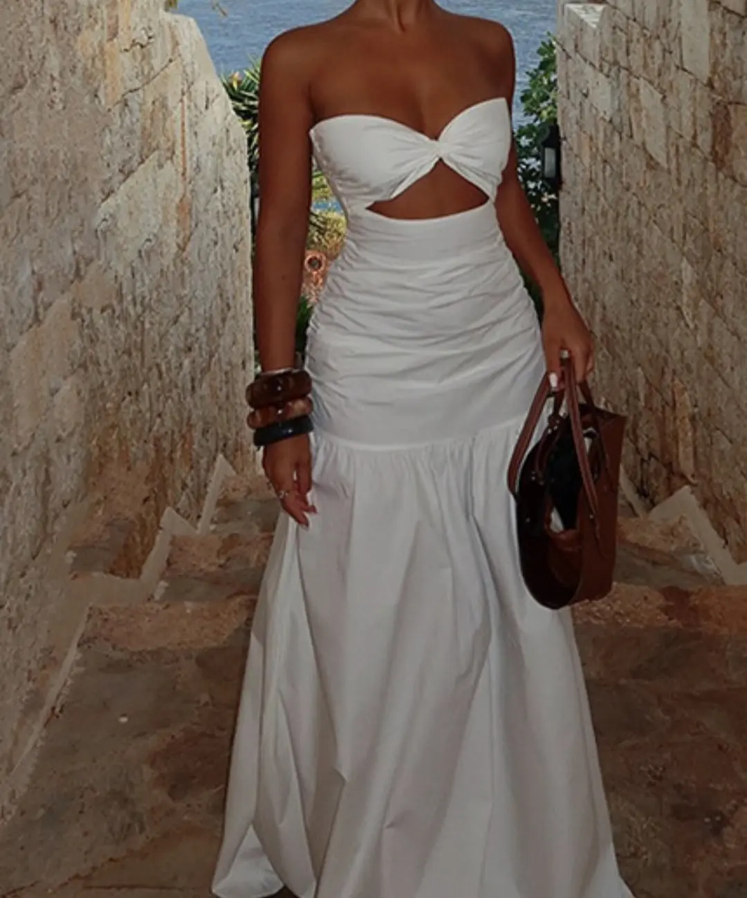 Women Cutout Bustier Beach Dress Women Cutout Bustier Beach Dress
