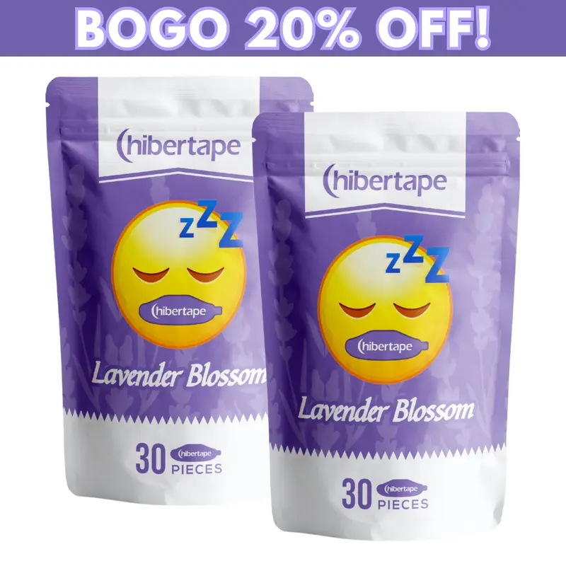 Hibertape - BUNDLE PACK Mouth Tape for Sleeping and Snoring, Jawline Shaper for Men and Women, Sleep Like a King or Queen, Free Your Sleep Hostage, CPAP Friendly,