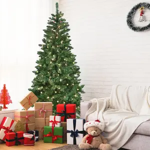 Green Christmas Tree with 300 WiFi-Controlled RGB LED Lights, 751 PVC Tips, 38 Light Functions, Music Sync, Hinged Structure & Metal Stand – Smart App-Controlled Holiday Tree