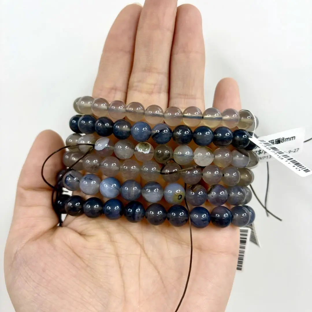 Julia(7015)gc.8mm volcano agate bracelet  1 pc