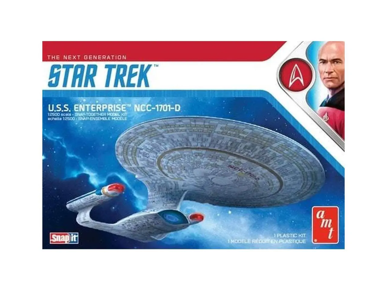 AMT Star Trek U.S.S. Enterprise-D The Next Generation 1/2500 Scale Snap Model Kit