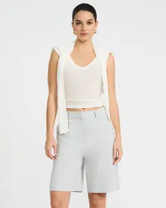 Express High Waisted Tailored Bermuda Shorts