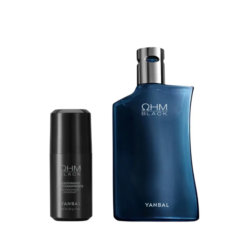 Fragancia Yanbal ohmblac Men's Perfume - Herbal Citrus Scent with Sweet Orange, Black Tea & Black Pepper - High Intensity Fragrance for VIP Nights