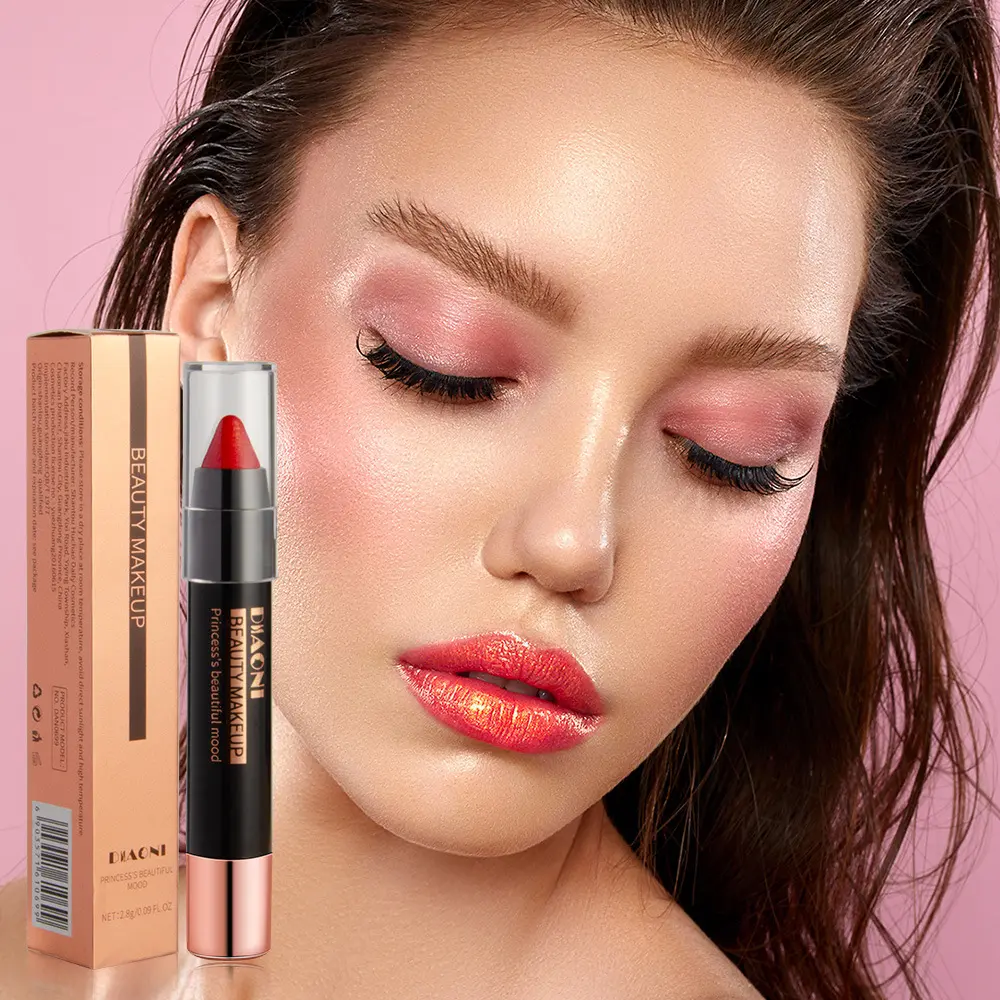 2024 new beauty non-fading pearl lipstick chameleon pearl lipstick eyeshadow dual-use crayon