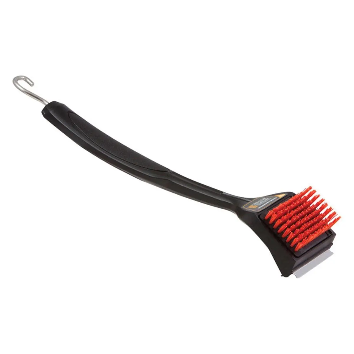 Char-Broil Cool-Clean Nylon Polypropylene Grill Brush with Scraper, Black, 0.704 lbs, 17.5 in Height, 2.94 in Length, 4.06 in Width
