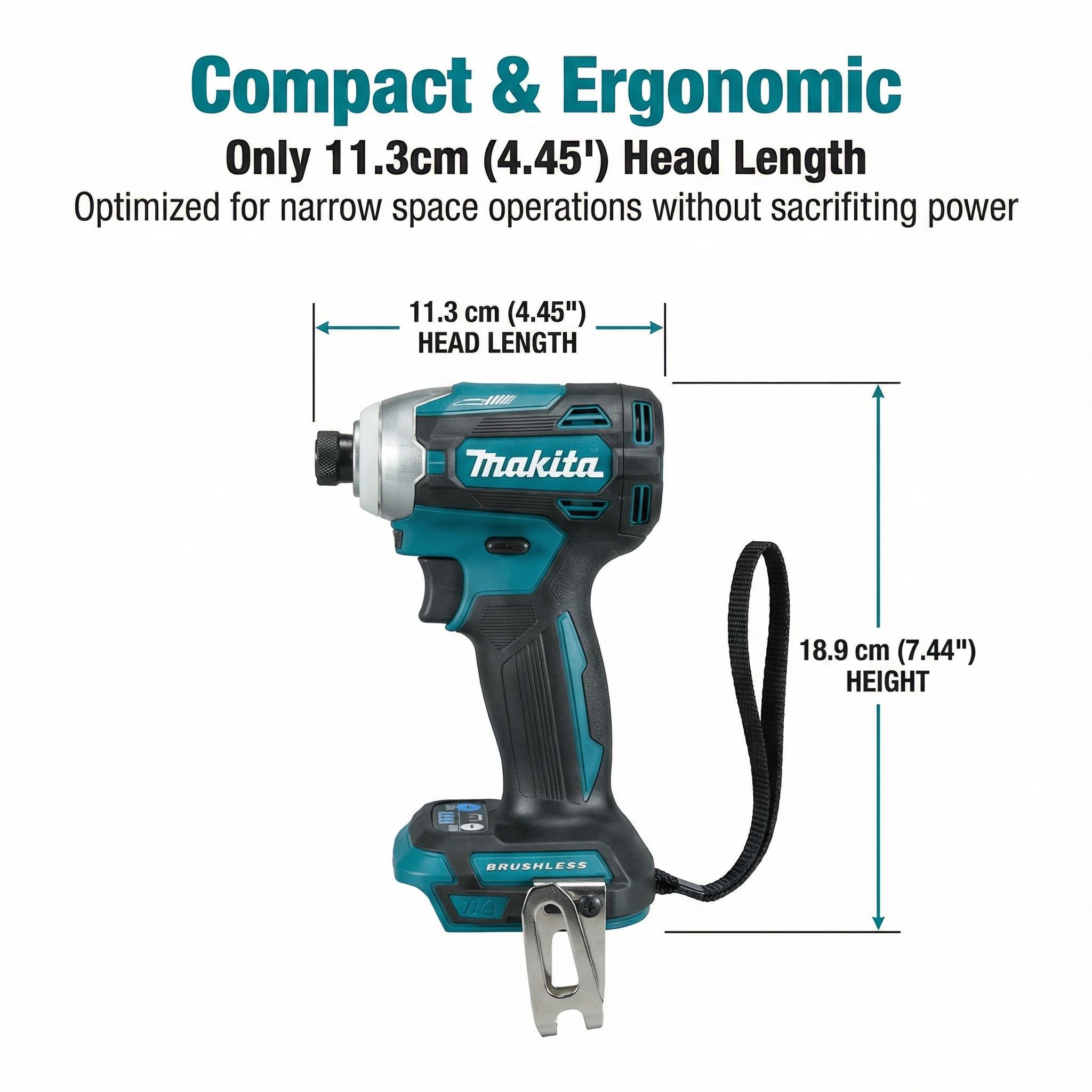 Makita DTD173 Brushless  Driver 180Nm Torque tool kit set impact  Compact Cordless Drill spanner wrench