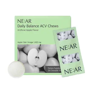 NE:AR Daily Balance ACV Chews - 28 Servings of Apple Cider Vinegar & Vitamin B Complex for Detox, Metabolism & Digestion Support - Non-GMO, Edible, Tasty Chewables Healthcare Fitness