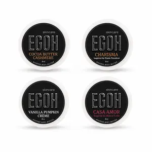 Discover Pack- Set of 4 (3grams/.10oz) Moisturizing Body Butters - Cocoa butter Cashmere, Casa Amor, Charisma, and Vanilla Pumpkin Creme. 