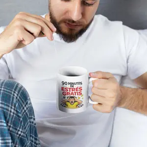 90 Minutos de Estres Gratis Ceramic Mug Reusable Drinkware for Daily Use