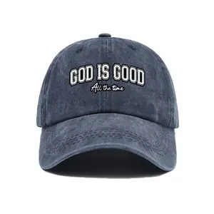 Unisex "God Is Good" Baseball Cap - Adjustable, lightweight non-stretch fabric, suitable for outdoor activities, church, Christmas, etc.- Machine washable, religious gift cap, casual headwear, inspirational print.