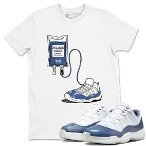 Unisex T-shirt to match Jordan 11 Diffused Blue - Sneaker Therapy. 100% Cotton for Casual Wear. Comfortable Summer Unisex T-Shirt to match Jordan Sneaker. Streetwear Style. urban outfitters