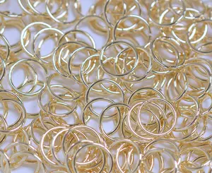 14K Gold Filled Look, Jump Rings Beads Sizes 3mm, 4mm, 5mm, 6mm, 8mm, 10mm, 12mm  Spacer Findings Jewelry USA Open/Closed