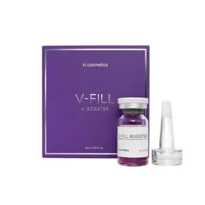 KI COSMETICS V-FILL Booster Volume & Wrinkle Care Ampoule, DEEP MESO AMPOULE  Korean Facial Contour Serum for Smile Lines, Under-Eye Shadows, Jawline Definition, Firm-Looking Skin, DNA Core Complex, Niacinamide Peptides Amino Acids, Silky Lifting Texture