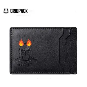 Men's Slim 3-Tier RFID Blocking Leather Card Holder Wallet, Minimalist Business ID, Credit Card & Driver License Case, Great Gift for Men