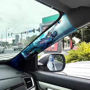 Jdm Car Interior A-Pillar Modification Kit, Universal Style Upgrade, Self-Adhesive Elastic Sticker, Lady Liberty Pattern, DIY Customization