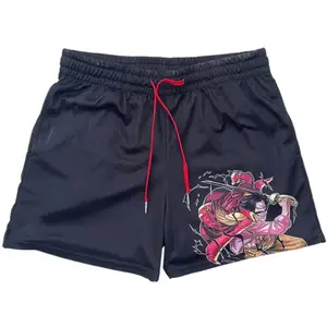 Gold D. Roger Men's Summer Exercise Shorts - Above The Knee Inseam Length, Polyester Fabric, Soft & Breathable