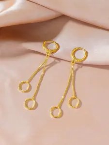 Circular tassel pendant earrings, Hoop earrings, copper plated gold earrings, women's fashionable wedding jewelry, exquisite luxury gifts for girlfriends, Valentine's Day gifts for friends