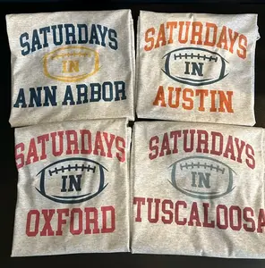 College Football Saturdays In Your City Ash T-Shirt,  For Men and Women, Gift for Football Fan, Full Size