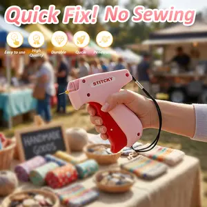Quick Stitchy Gun for Clothing Fix - Emergency Handheld Garment Connector - Prevent Wardrobe Malfunctions Instantly - Micro Stitches for Low Cut Tops & Skirts