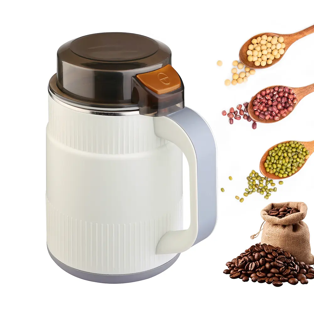 Electric Coffee & Spice Grinder with Handle - 200W Stainless Steel Blades, 500mL Capacity, Coffee Grinding Tool for Nuts, Seeds, Multi-Purpose Dry Food Kitchen Grinder