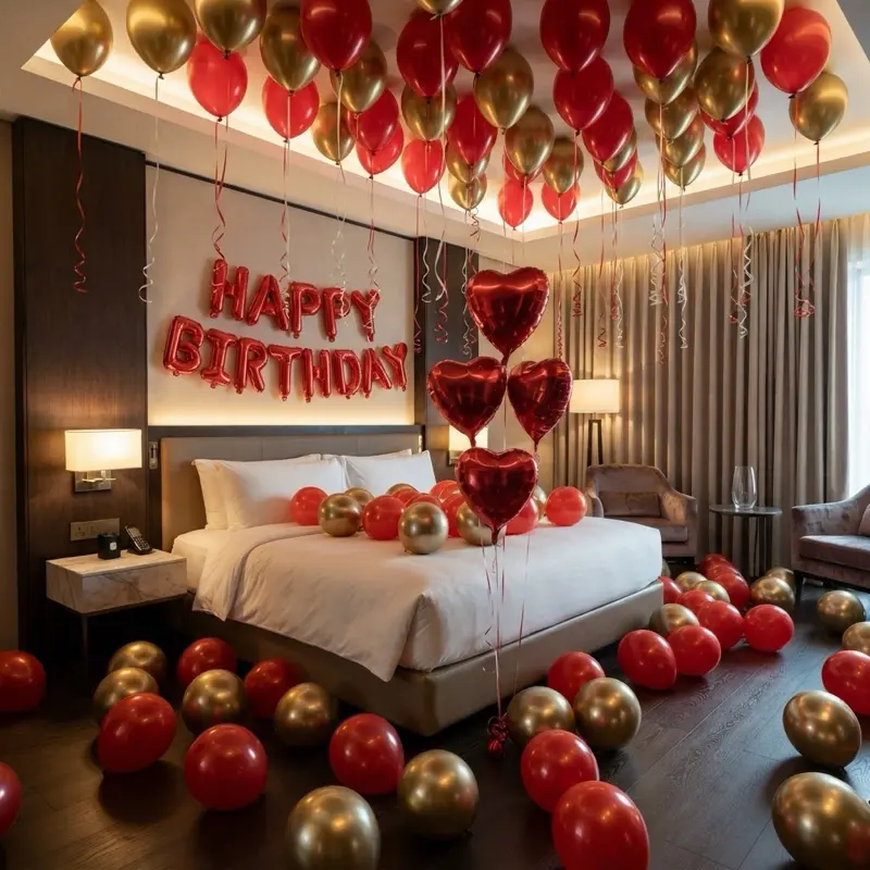 48pcs Red Happy Birthday Balloon Set with 18-Inch Heart Shape and Gold Latex Balloons for Party Decoration Colorful birthday balloon foil balloon party decoration birthday decoration