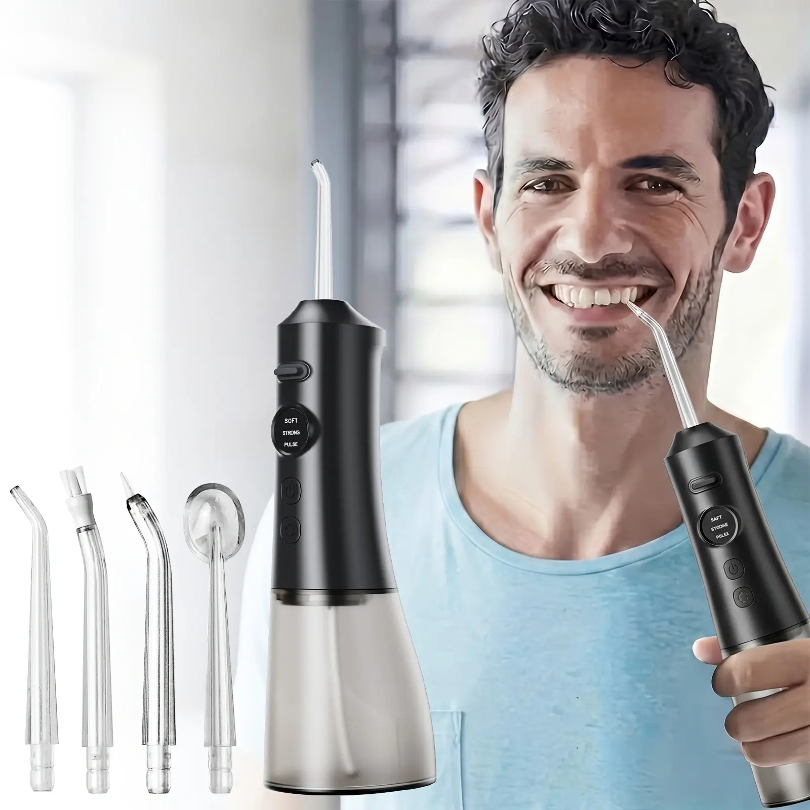 Portable Water Flosser: 3 Modes And Water Pressure Settings, Including A Jet Mode; Suitable for People with Braces, Orthodontic Appliances, Or Sensitive Gums; Compact And Portable, Ideal for Travel; Can Be Used By Multiple People