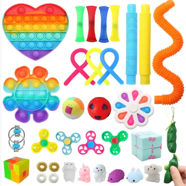 35PCS Fidget Toys Pack for Kids & Adults, Popping Sensory Toys, Stress Relief Fidget Toy Set, Party Favors, Classroom Prizes, Goodie Bag & Pinata Stuffers
