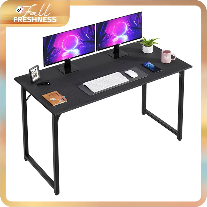 47/39/32 Inch Gaming Desk Writing Table Home Office Study Workstation Modern PC Laptop Sturdy Simple Gaming with Metal Frame Particle Board Steel Legs