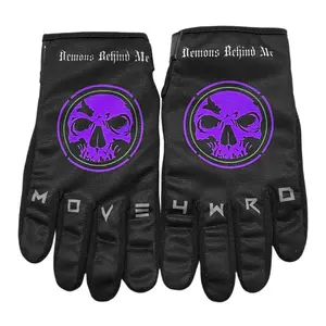 Black Gloves - Purple Logo