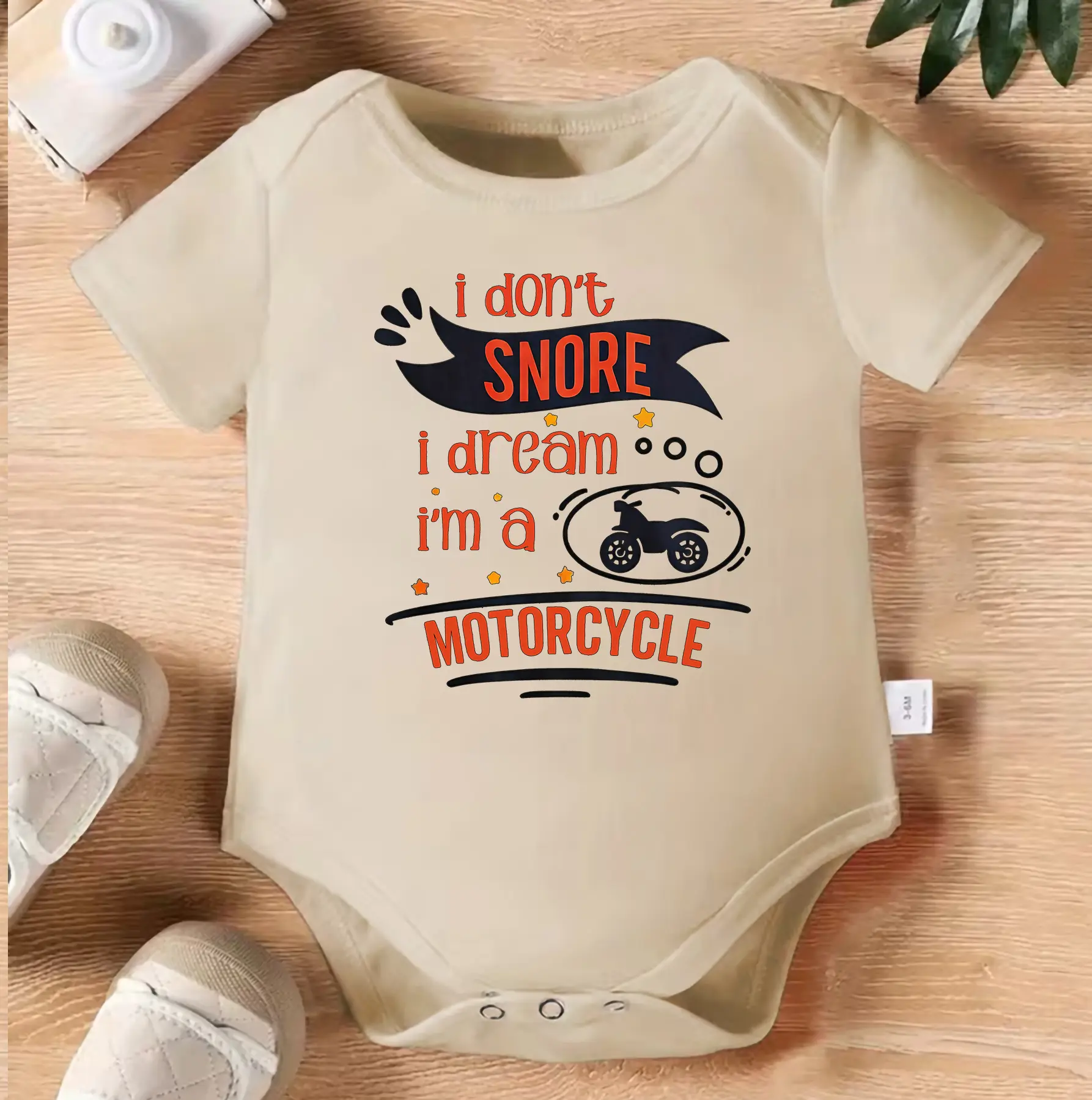 I Don't Snore I Dream I'm a Motorcycle Baby Bodysuit, Funny Biker Baby Onesie, Infant Romper, Newborn Outfit, Baby Shower Gift, Motorcycle Lover Clothes