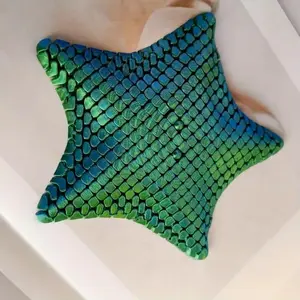 Hinged Starfish Statue, 3D Printed Multi-Jointed Ocean Animal Sculpture, Movable Joints, Plastic, Indoor Outdoor Decor, Fun Design