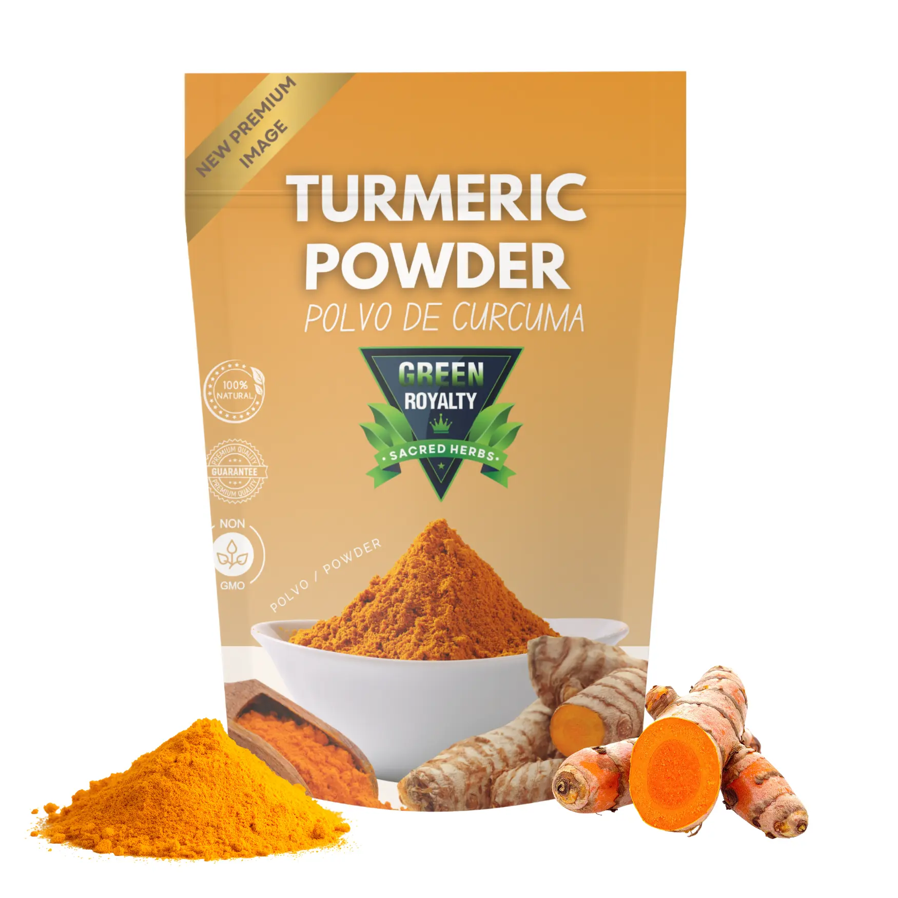 Green Royalty Organic Turmeric Curcumin Fine Powder (8oz) - US-Sourced Natural Wellness Supplement, Immunity Booster, Antioxidant, Anti-Inflammatory for Wellness Tea