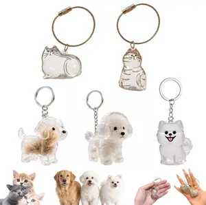 Cat & Dog Hair Memory Bottle Keychain – Decorative Pet Hair Collection Pendant, Ideal Keepsake Gift for Pet Owners