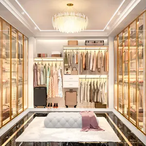 Wall-Mounted Wooden Closet Organizer, 96-Inch Adjustable Shelf System with 2 Drawers, 3 Hanging Towers & 4 Rods, Heavy-Duty 1000lb Capacity, Cut-to-Fit 4-8ft Closet, Easy Assembly