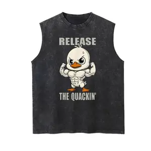 RELEASE THE QUACKIN' Fitness vintage washed tank top, workout t-shirt, strength training washed tank top, motivational gift, sports washed tank top, fitness washed tank top, men's gift, women's gift