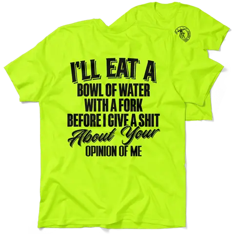 Opinion of me - Hi Visibility Safety Yellow Work T-Shirt Jersey Menswear Men's 30-Day Guarantee Cotton/Poly Blend | Graphic tees Apparel Tshirt