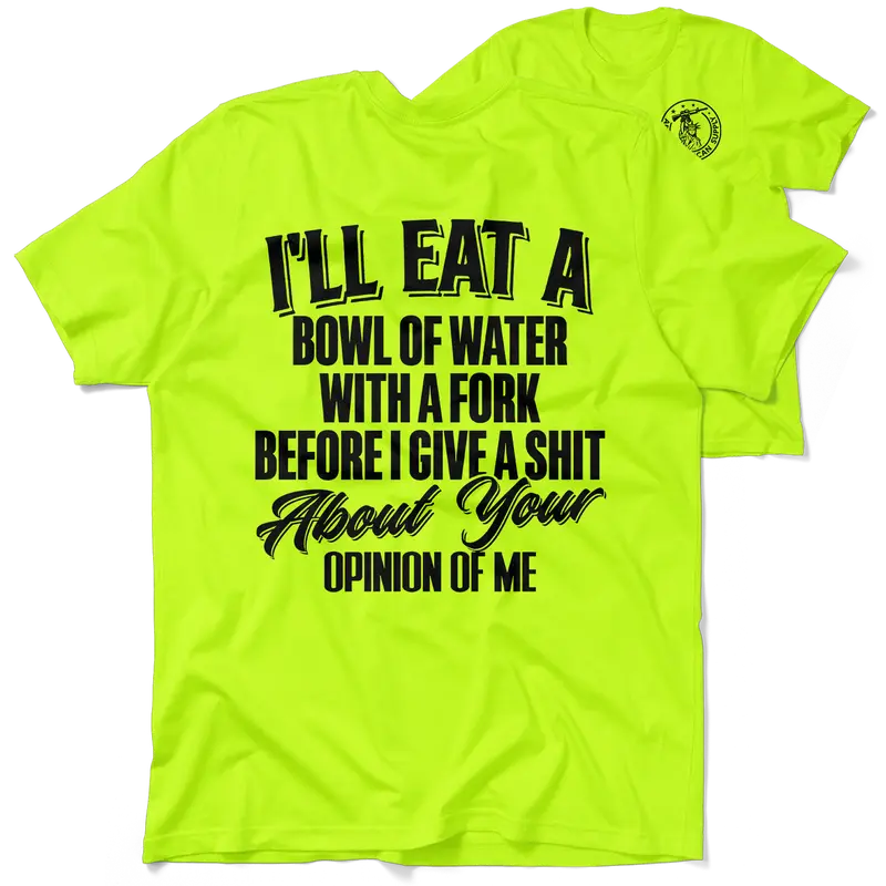 Opinion of me - Hi Visibility Safety Yellow Work T-Shirt Jersey Menswear Men's 30-Day Guarantee Cotton/Poly Blend | Graphic tees Apparel Tshirt