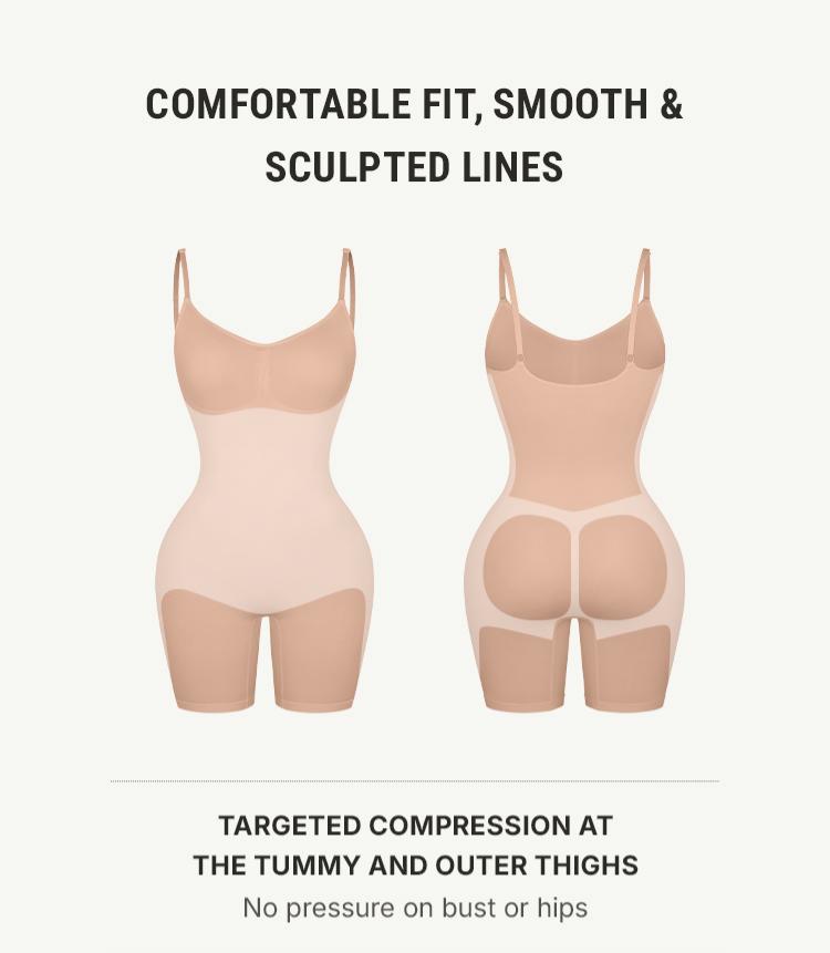 FeelinGirl Shapewear for Women Butt Lifter Bodysuit  Tummy Control Shapewear Seamless Womenswear Comfort Spaghetti Strap Hip Underwear Basic Summervibes