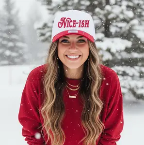 Christmas Embroidered Hat, Christmas Trucker Hat, Nice-Ish Hat, Funny Christmas Gift, Trending Trucker Hat