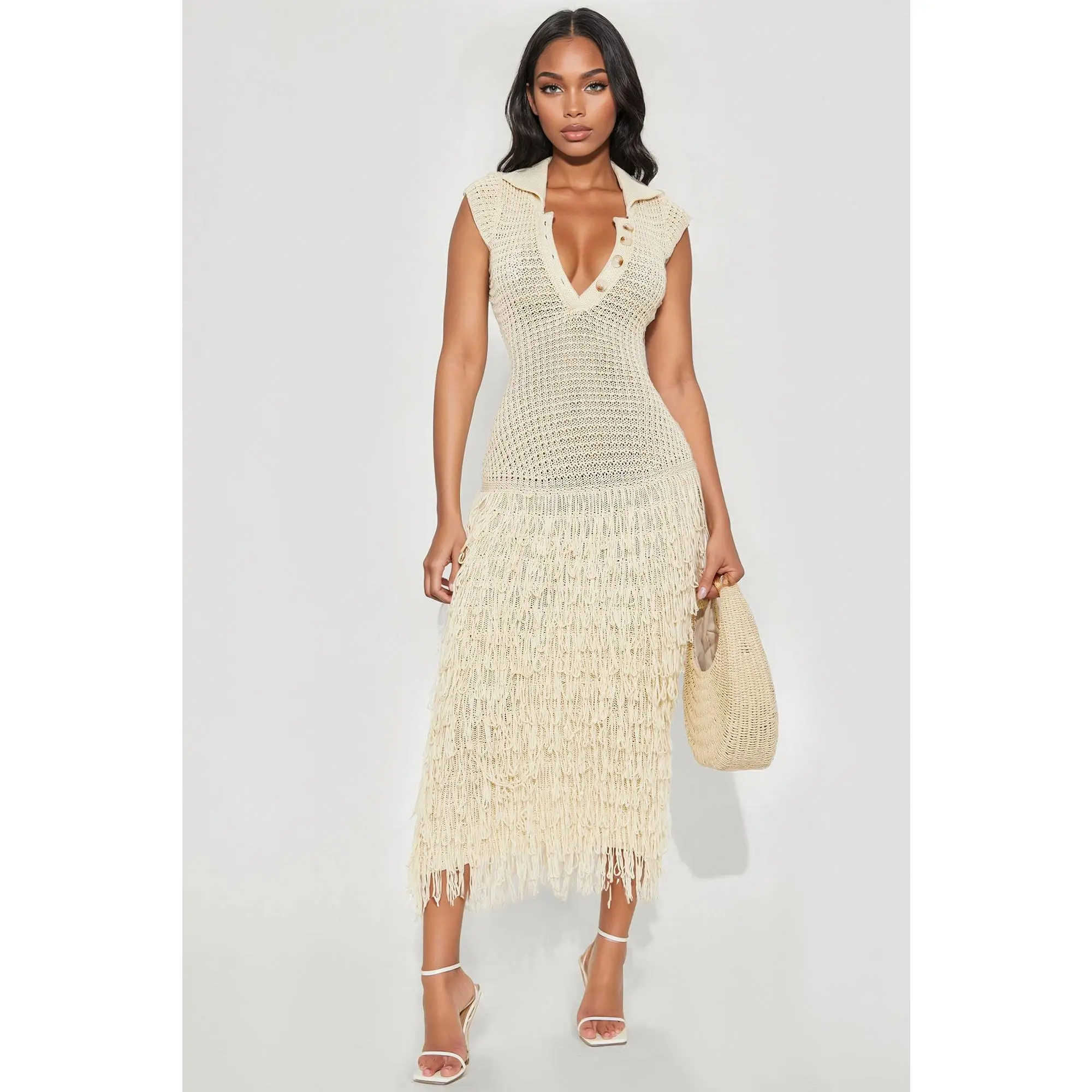 Catalina Crochet Maxi Dress - Cream Catalina Crochet Maxi Dress - Cream