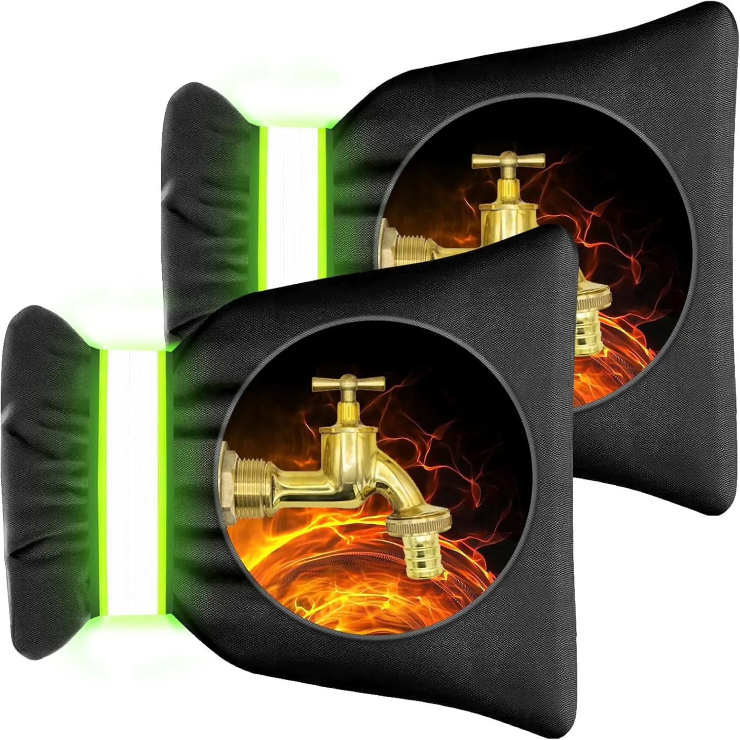 Outdoor Faucet Covers for Winter 9.05" H X 6.89" W 2 Pack, Outside Garden Faucet Socks for Freeze Protection, Reusable Waterproof Insulated Spigot Cover (Thicker)