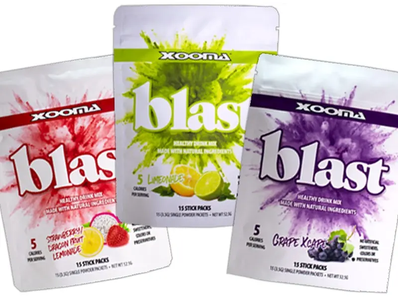 Xooma BLAST | Sugar-Free Drink Mix Sticks | Immune Support + Functional Mushrooms + Phytonutrients | 3 Flavors
